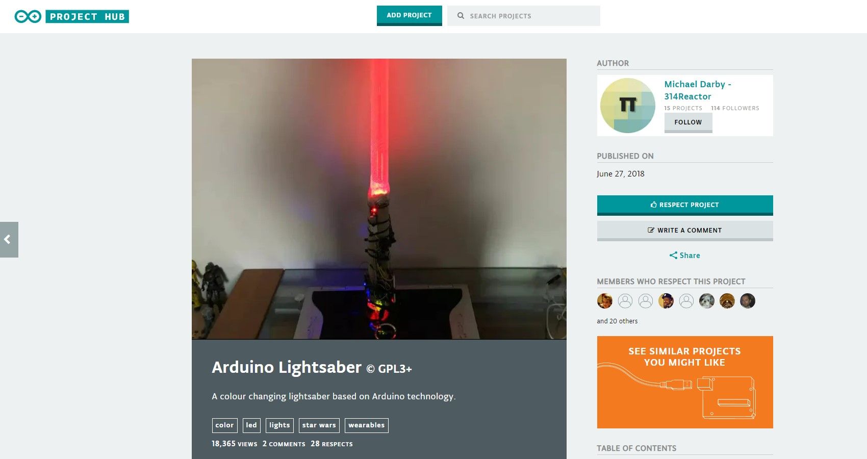 arduino light saber