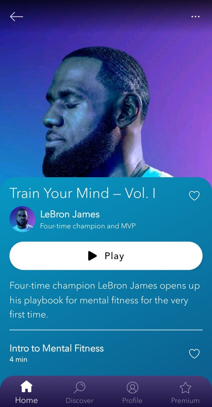 calm app voice story screenshot