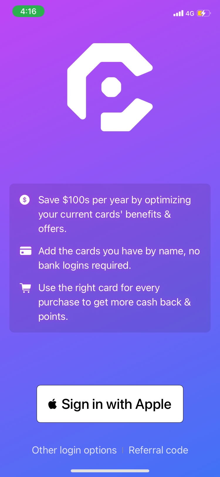 cardpointers startup page