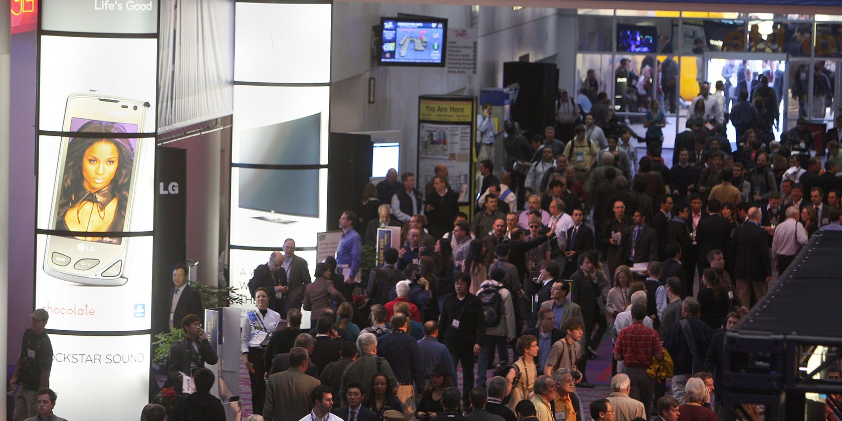 A crowd at CES.