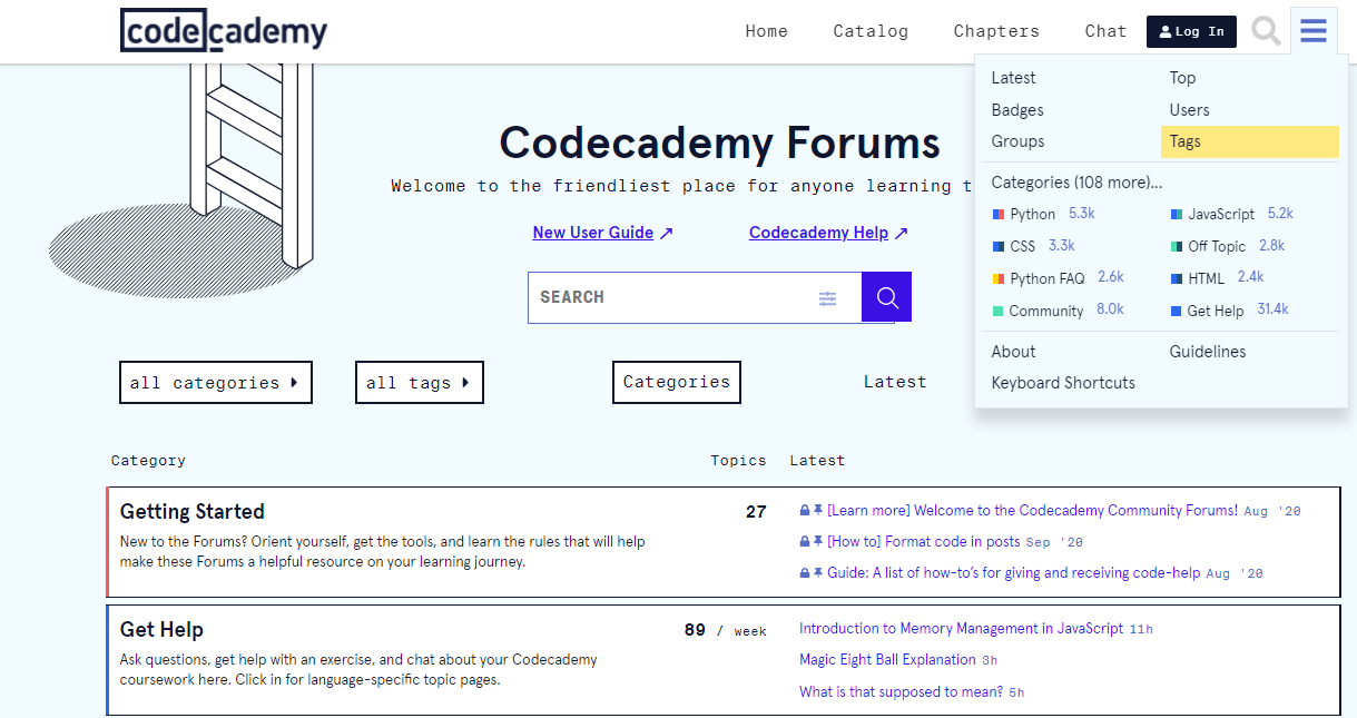 codeacademy screenshot