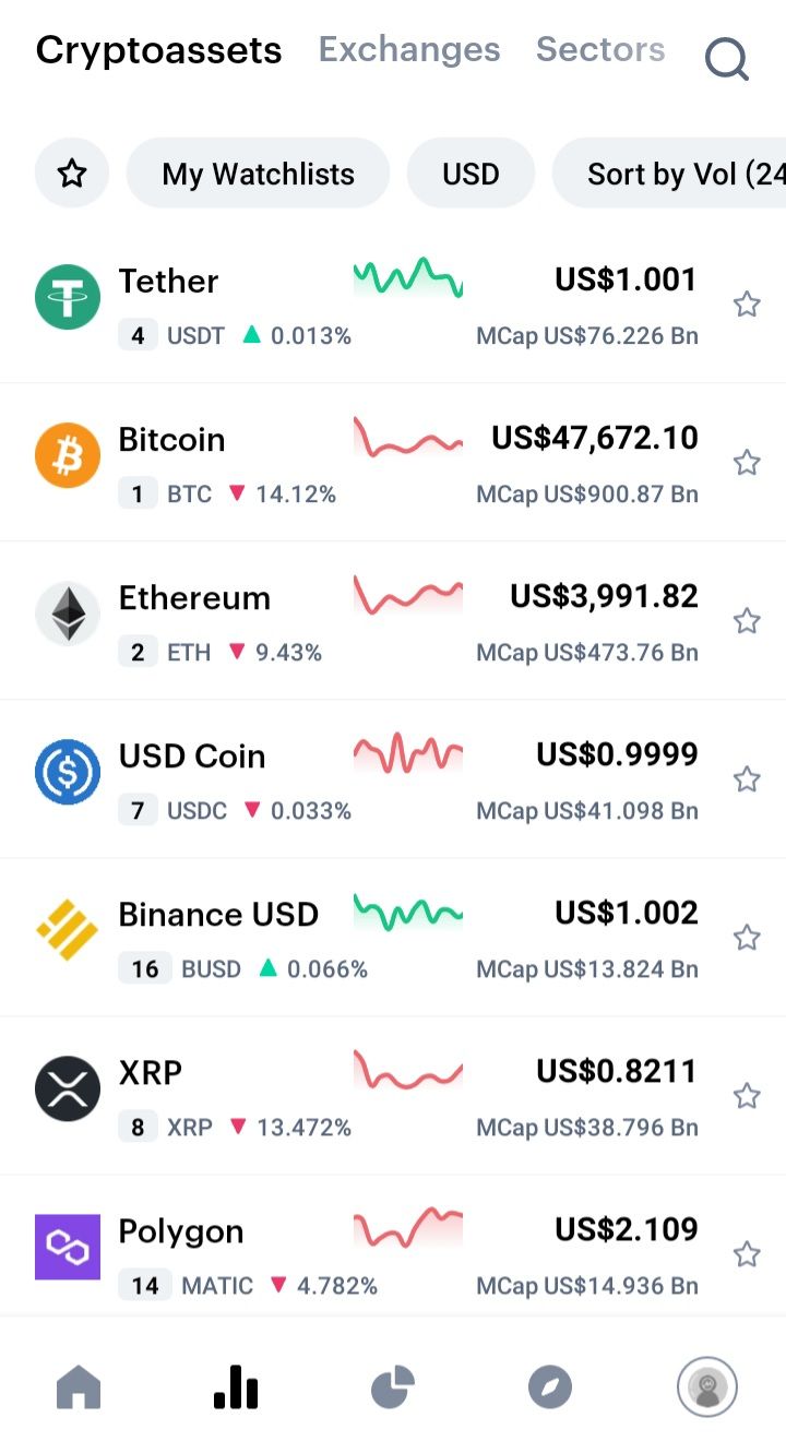 coinmcap app coin prices screenshot