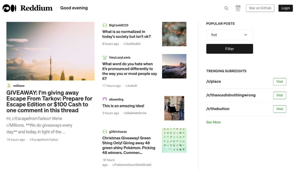 Reddium emulates Medium's interface to make Reddit more beautiful to browse and read on desktop and mobile