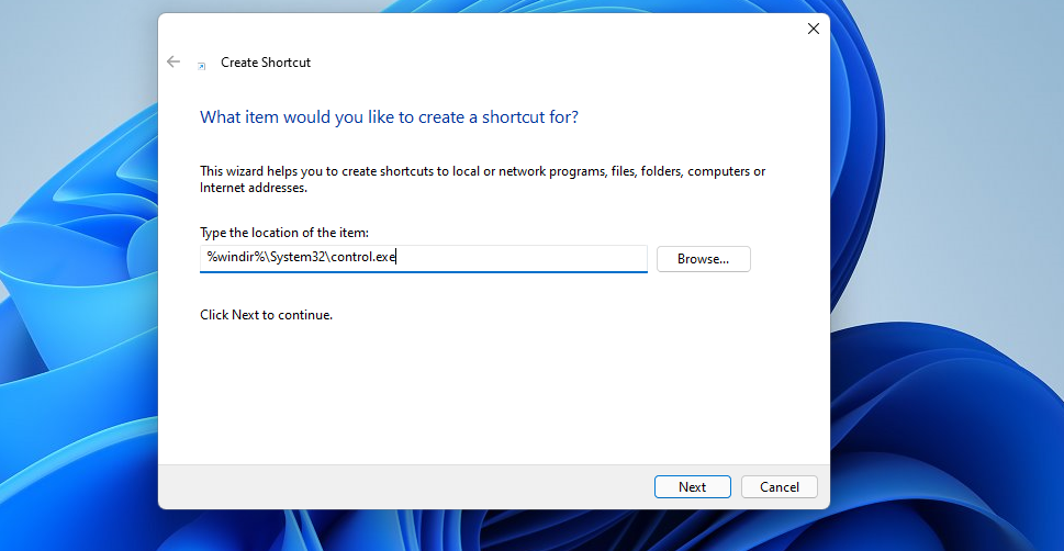 How to Set Up Control Panel Shortcuts in Windows 11