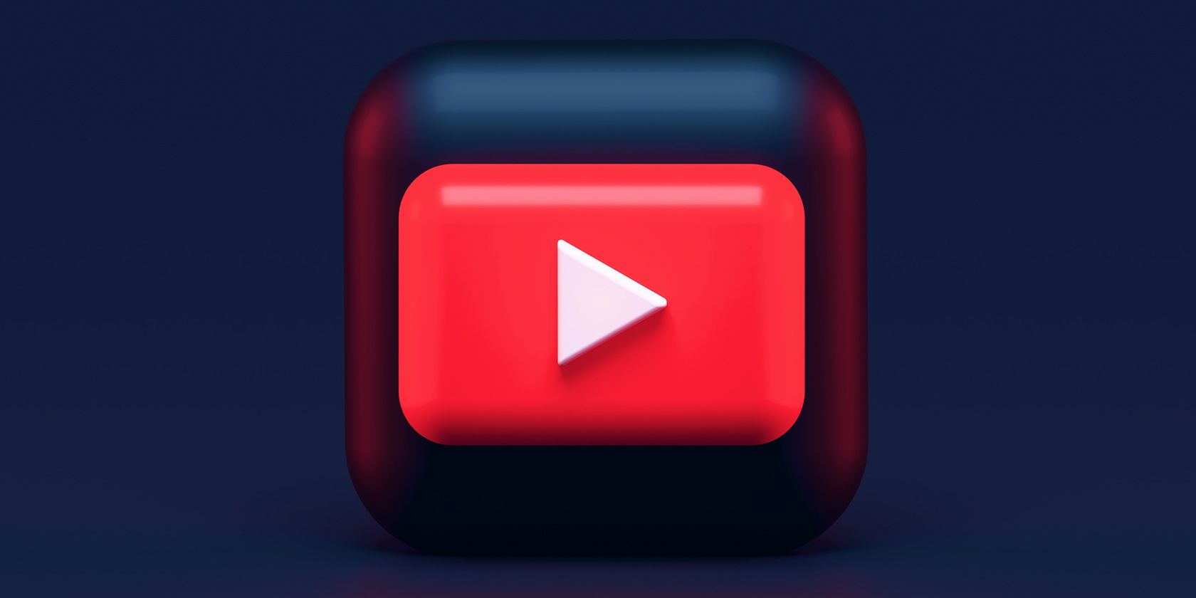 The YouTube logo over midnight blue background