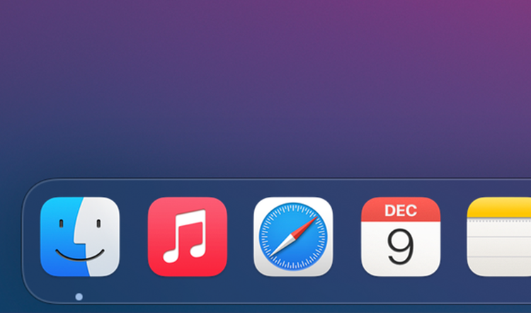 macOS Dock showing different apps