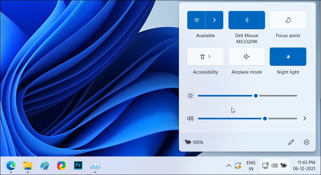 edit quick settings panel Windows 11