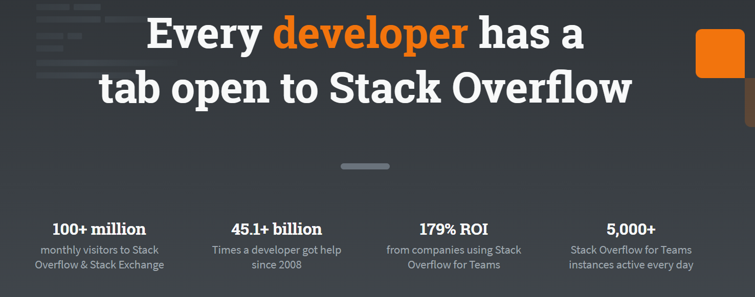 The Stack Overflow homepage.