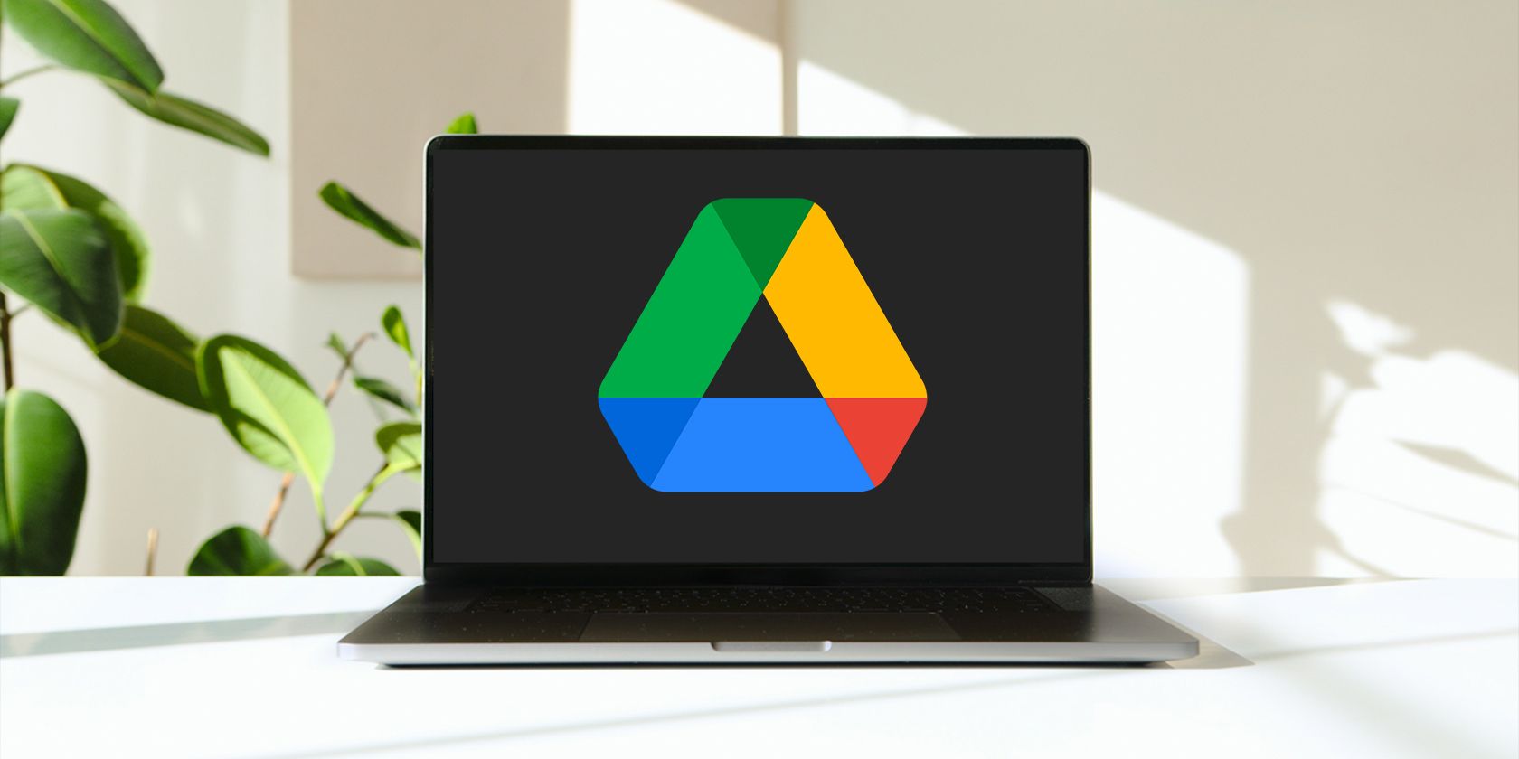 Google Drive logo on a laptop's screen