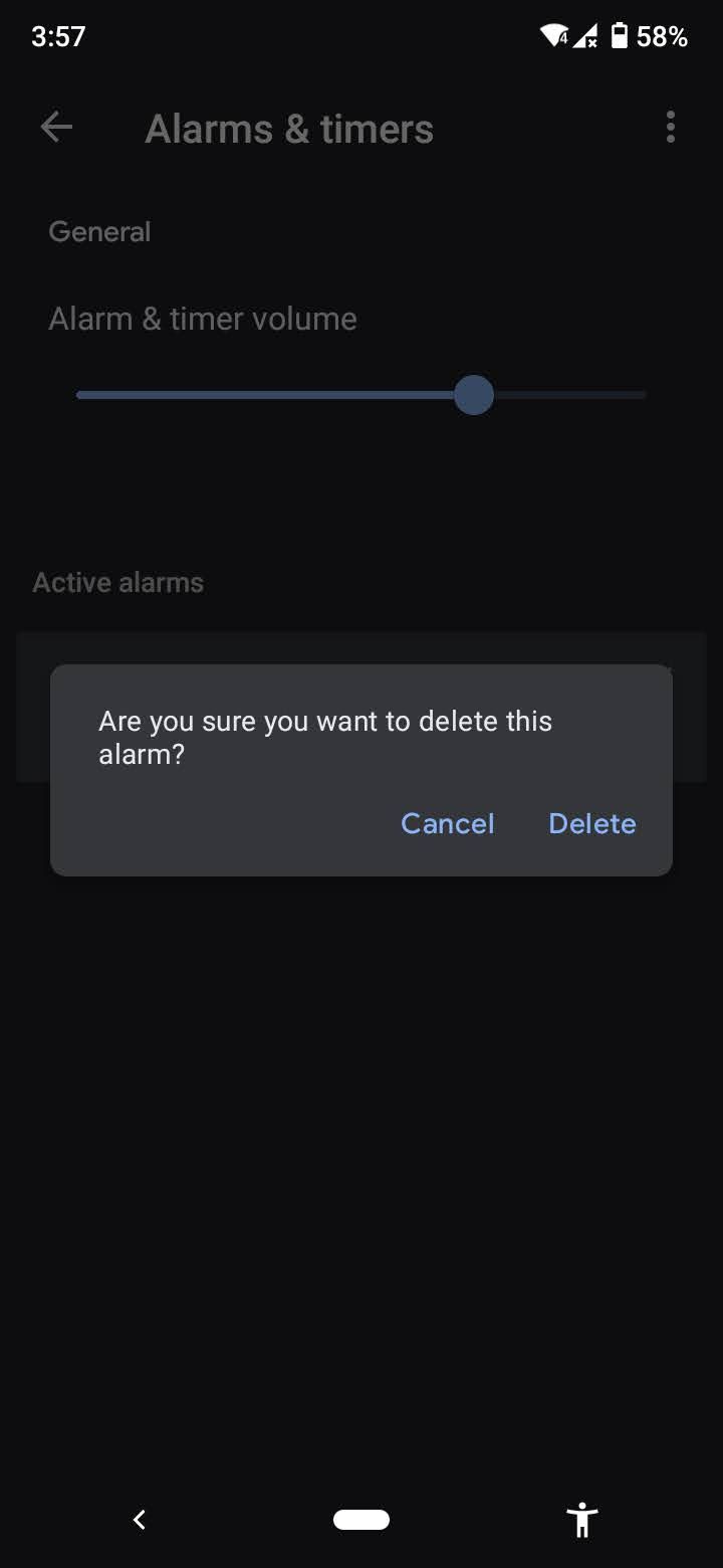 google home delete alarm