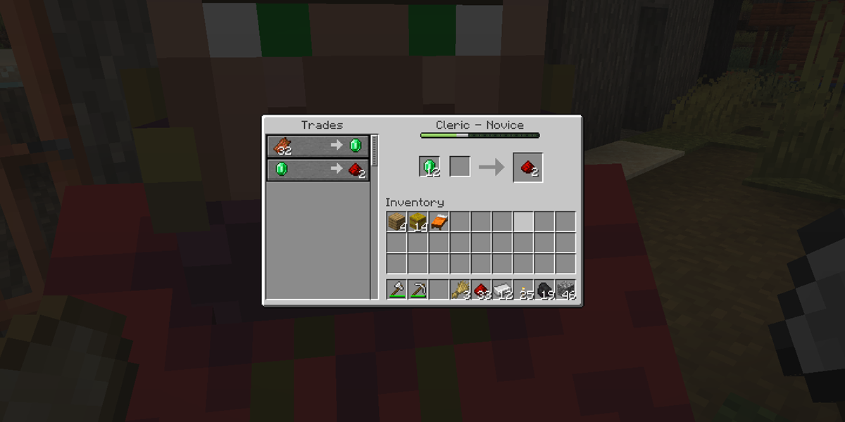 Trading for redstone