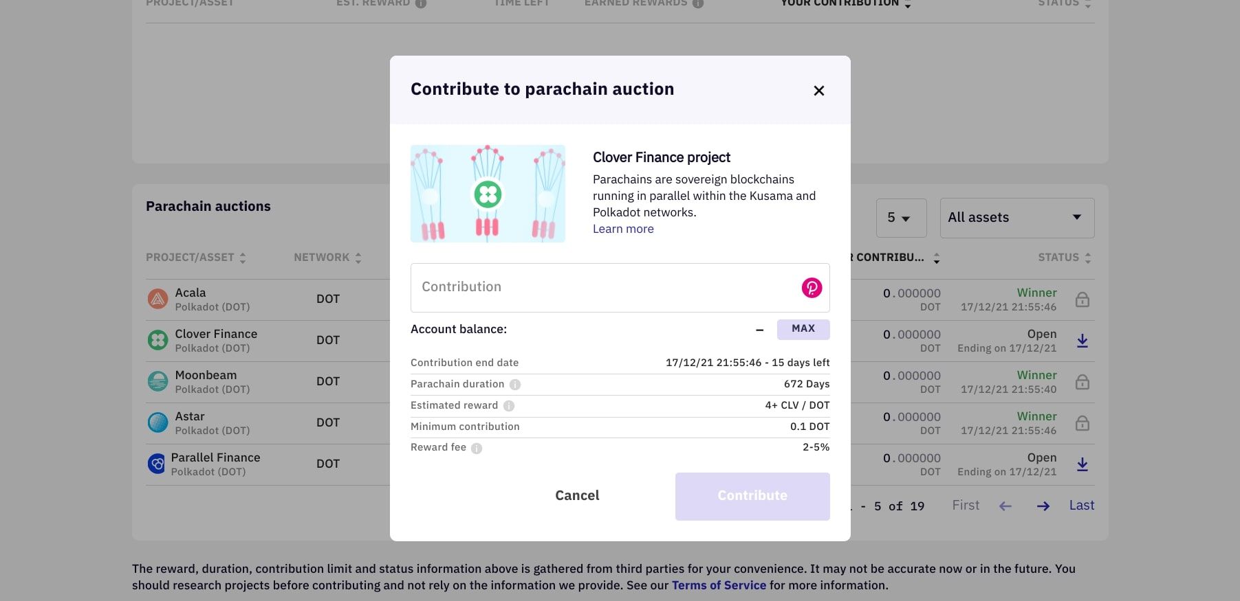 kraken slot auction project donation window screenshot
