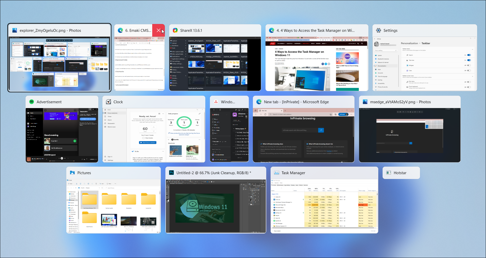 manage desktop apps windows 11
