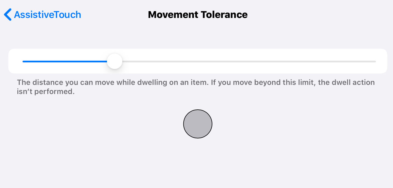 movement tolerance setup