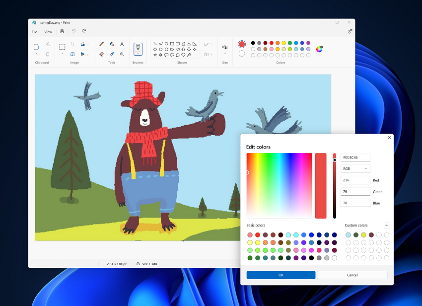 مایکروسافت برنامه قدیمی Paint را برای ویندوز 11 آپدیت میکند 2 paint app update Windows 11.png?q=50&fit=crop&w=943&dpr=1 -