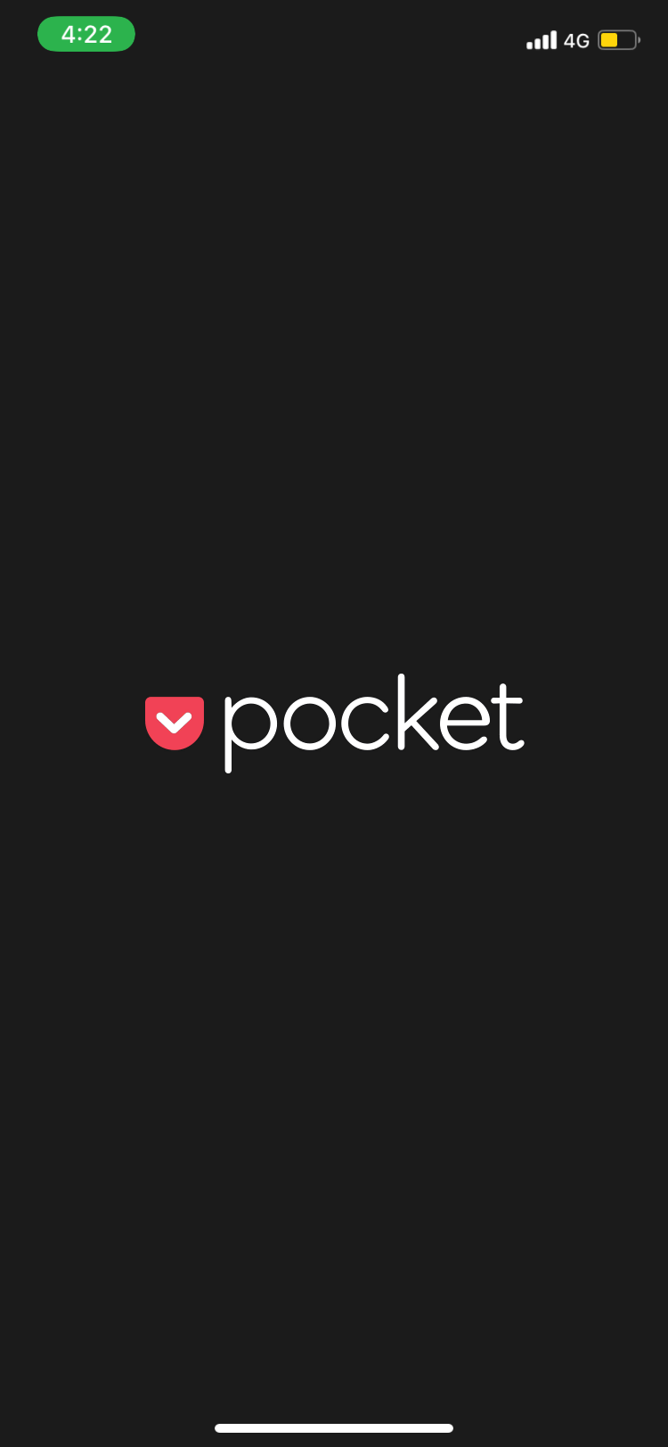 pocket startup page