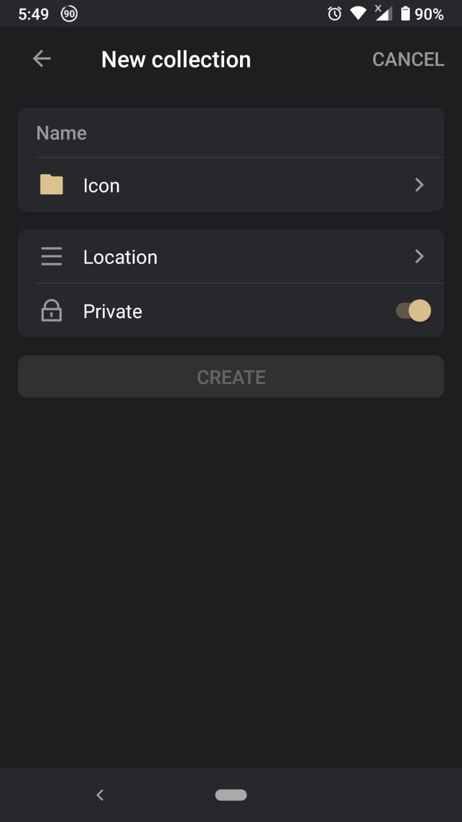 raindrop app-add collection page-screenshot