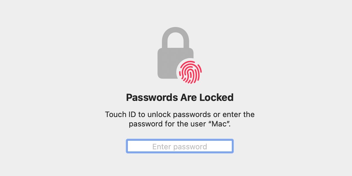 Safari password preferences unlock alert.