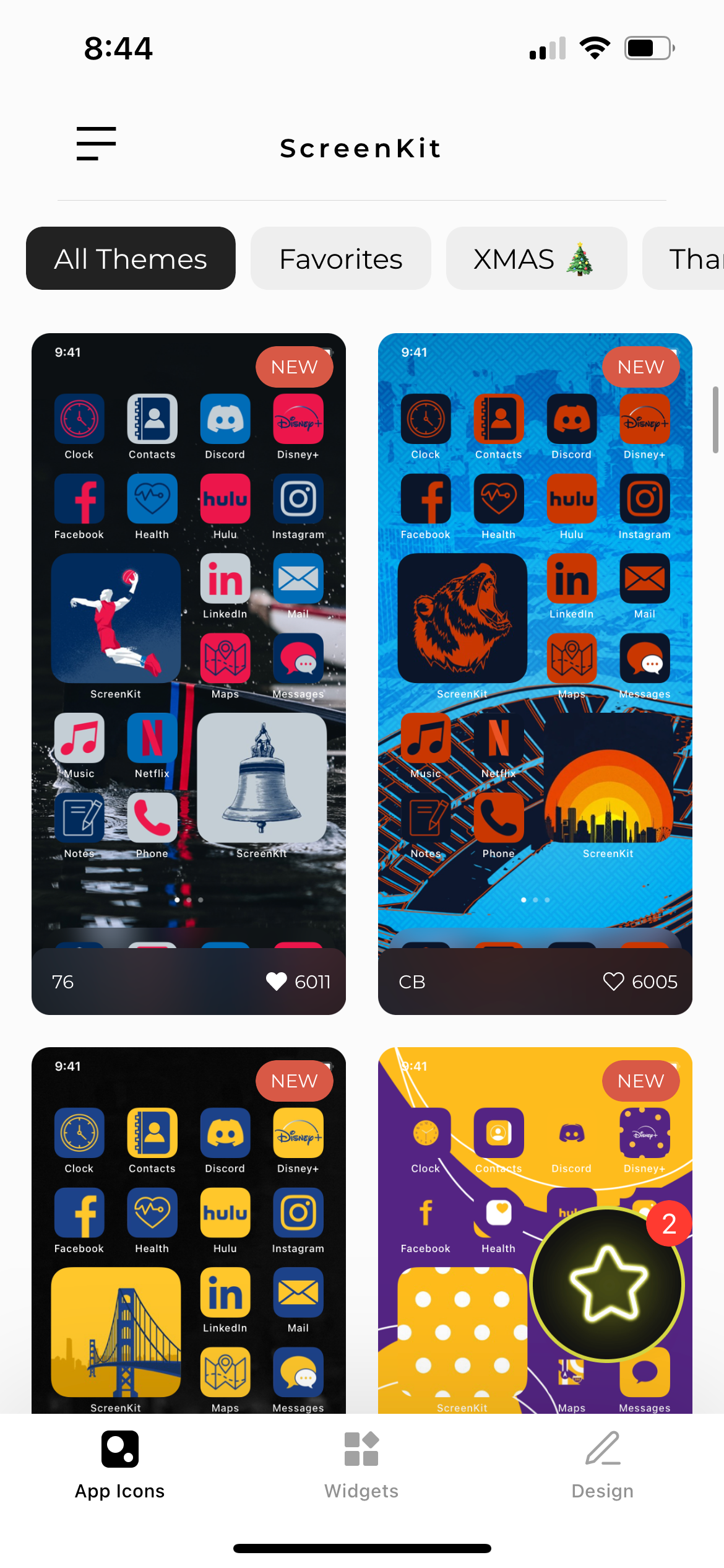 screen kit app themes screenshot
