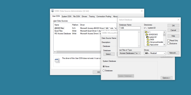 10 باگ عجیب و ایستر اگ (Easter Eggs) ویندوز 6 screenshot of windows 3 1 file manager by ODBC data.png?q=50&fit=crop&w=750&dpr=1 -