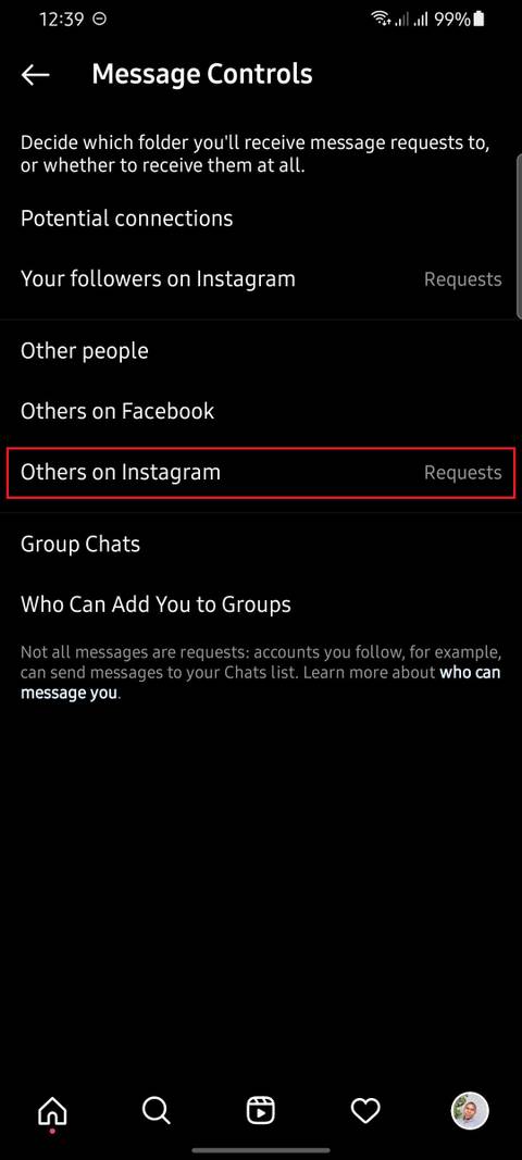 اینستاگرام: نحوه غیرفعال کردن Message Requests 6 screenshot showing messafe controls page on Instagram.jpg?q=50&fit=crop&w=480&dpr=1 -