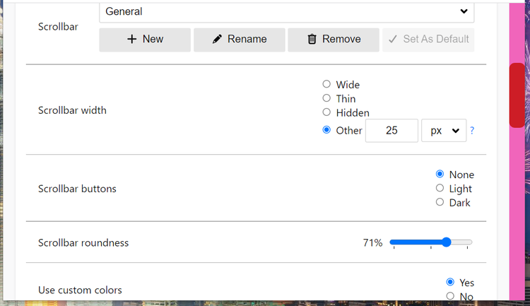 اسکرول بار (نوار پیمایش) گوگل کروم و تغییر تنظیمات به صورت دلخواه 6 scrollbar width settings.png?q=50&fit=crop&w=750&dpr=1