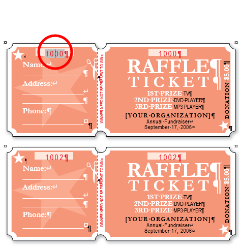 how to get a free raffle ticket template for microsoft word