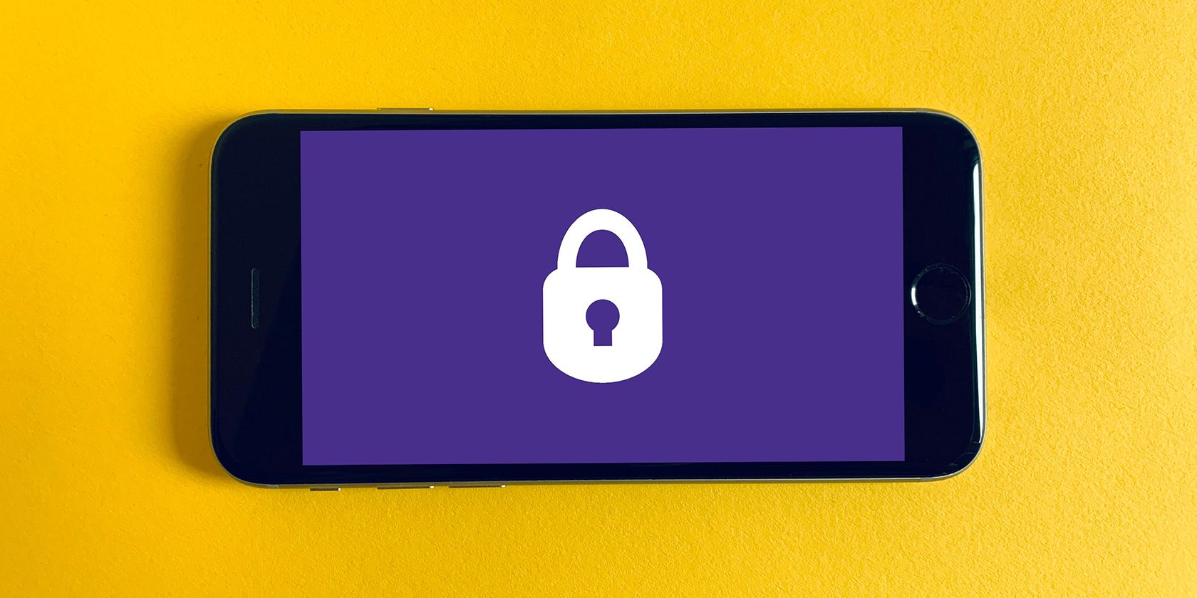 A locked phone over yellow.