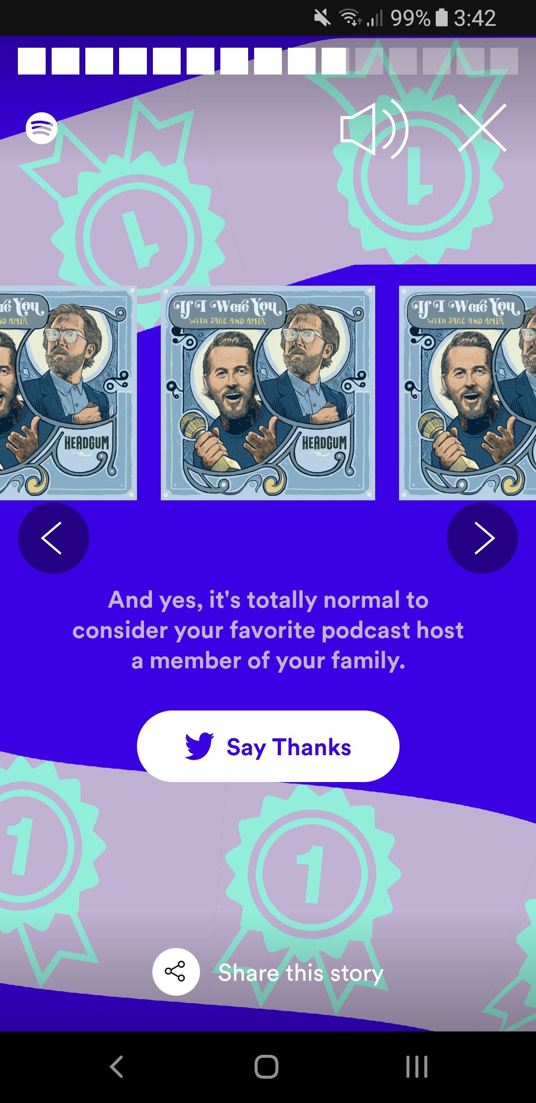 spotify wrapped top podcast say thanks