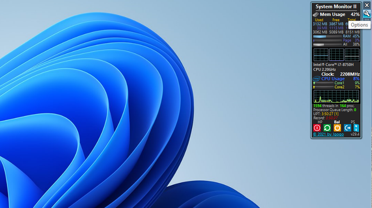 میزان استفاده از RAM، GPU و CPU را در ویندوز 11 بررسی کنید 12 system monitor gadget.png?q=50&fit=crop&w=750&dpr=1