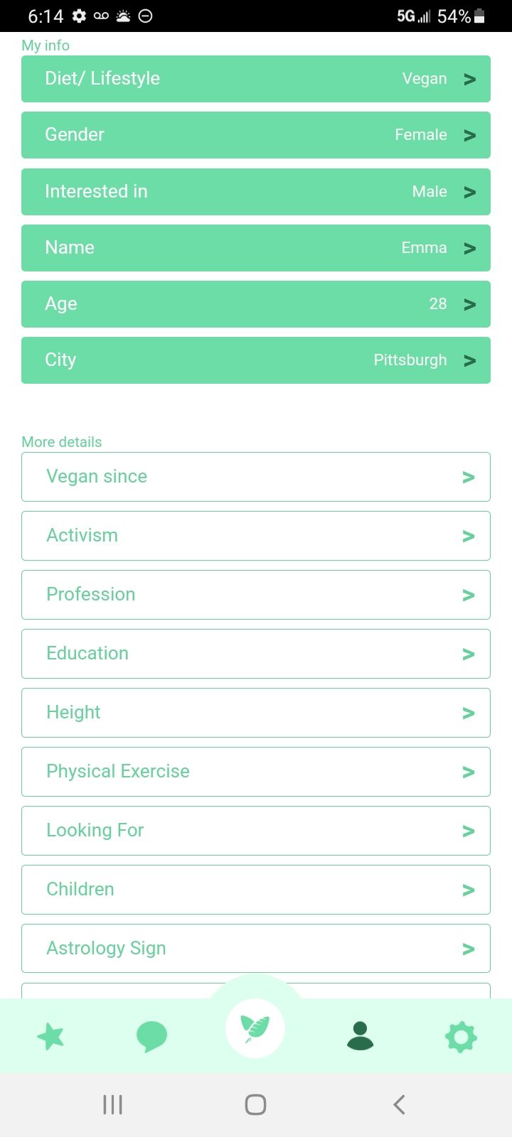 Veggly, one of the best vegan dating apps available.