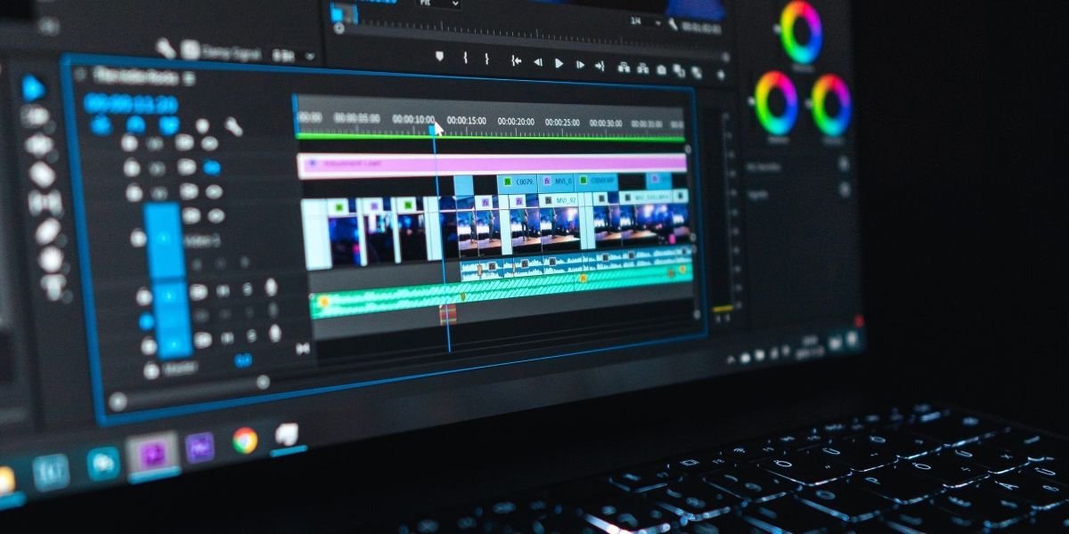 photo of a video editor on a computer screen