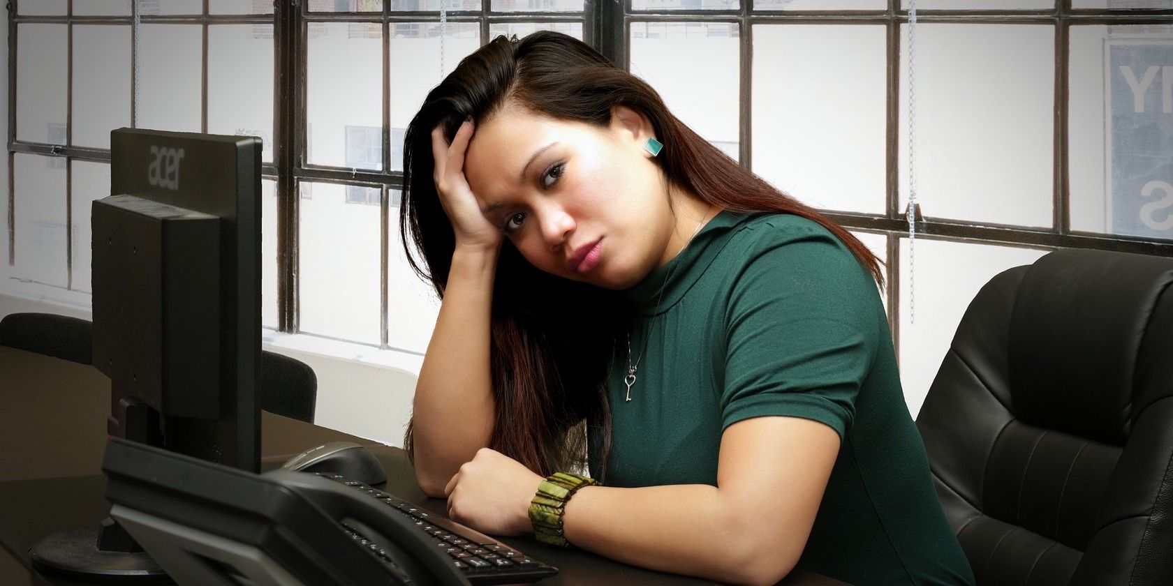 Woman Tired at Work