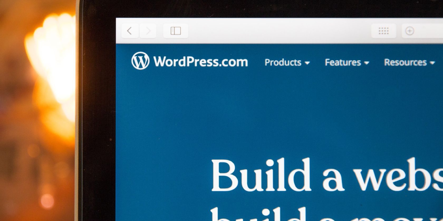 wordpress on laptop screen