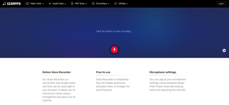 5 وبسایت ضبط صدای رایگان و آنلاین 3 123Apps Landing Page Screenshot.png?q=50&fit=crop&w=750&dpr=1 -