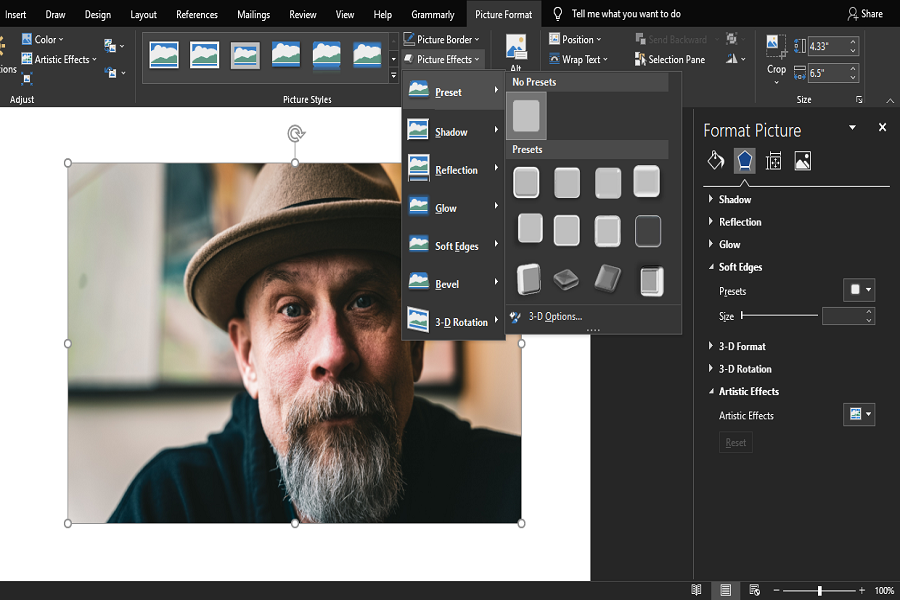 Adding Picture Effects To An Image In Microsoft Word