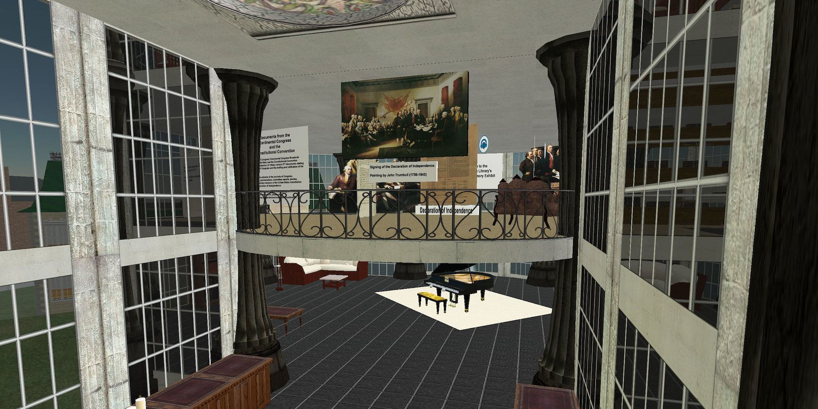 A Library of Congress exhibit in the Second Life game
