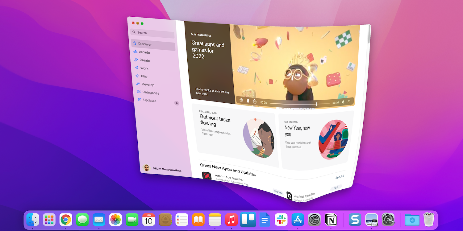 Suck animation on Mac.