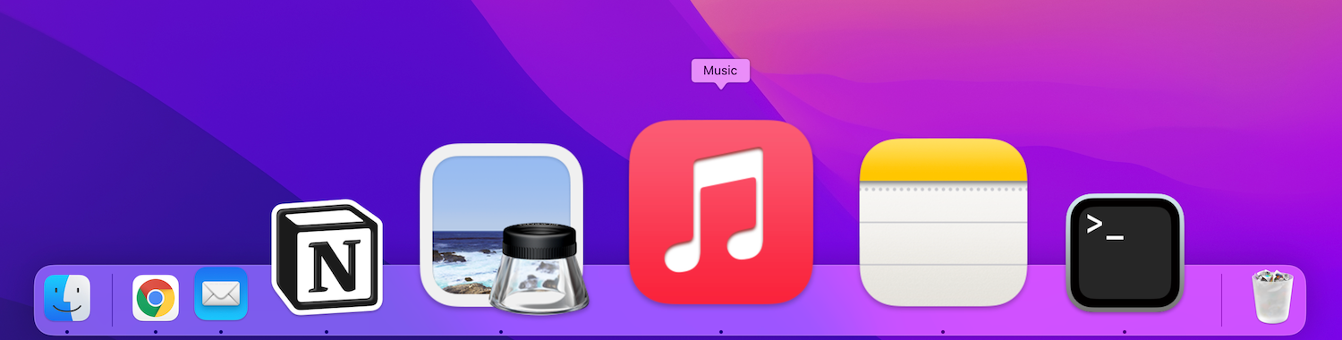 Magnify icons on Dock.