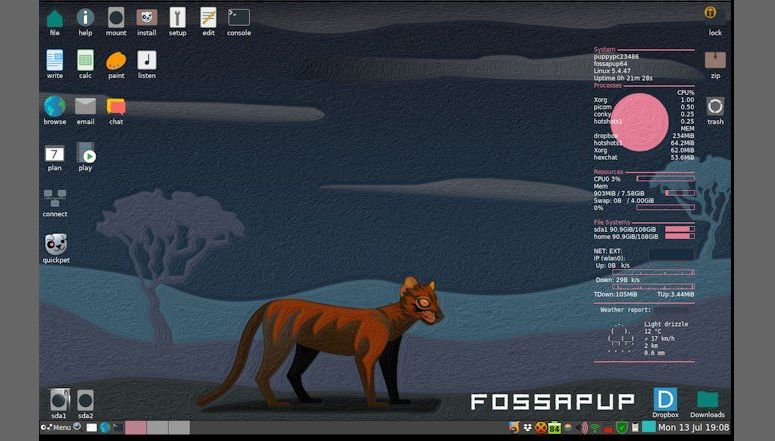 A Screenshot of Puppy Linux Distro