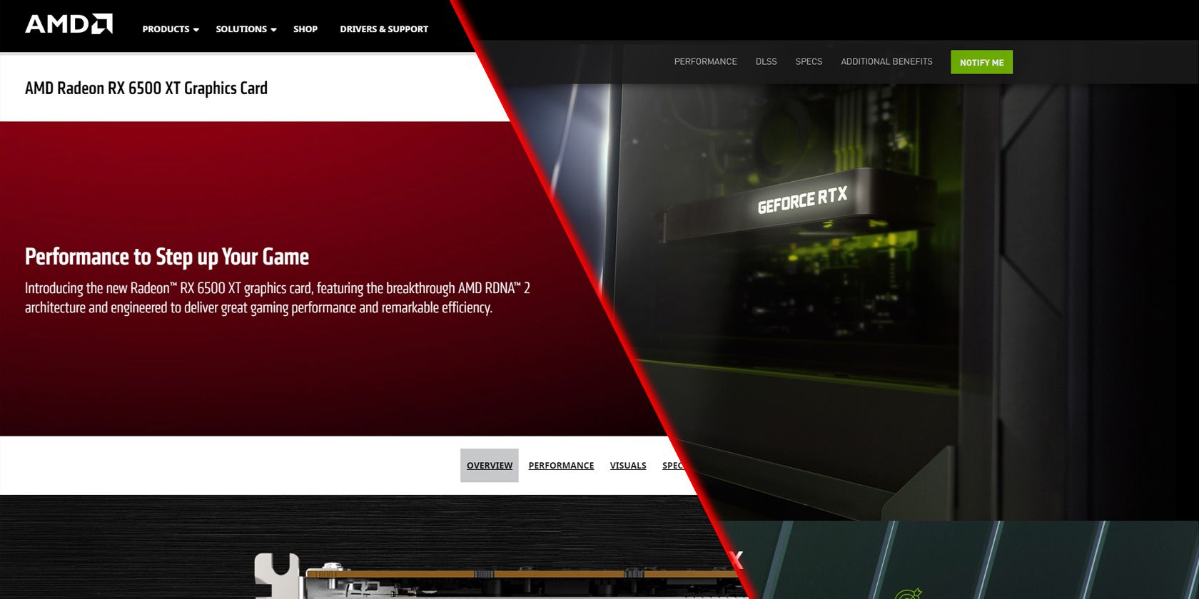 AMD or Nvidia homepages