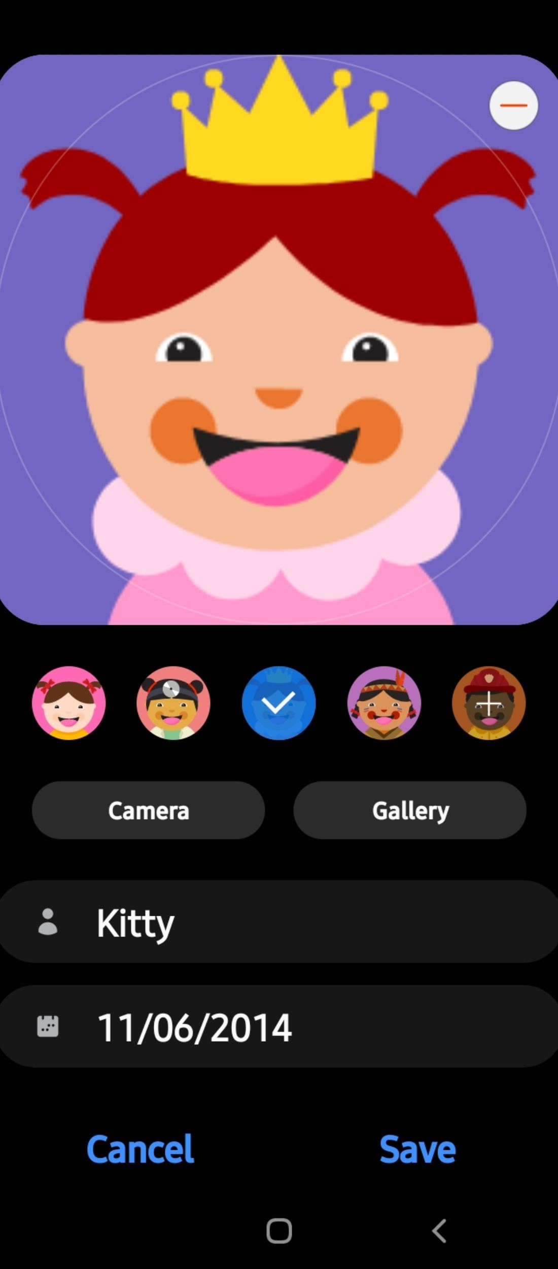 Kids profile creation Samsung Kids mode