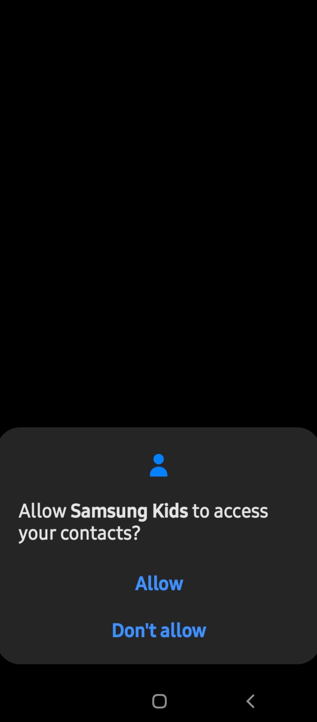 Required permissions for setting up Samsung Kids Mode