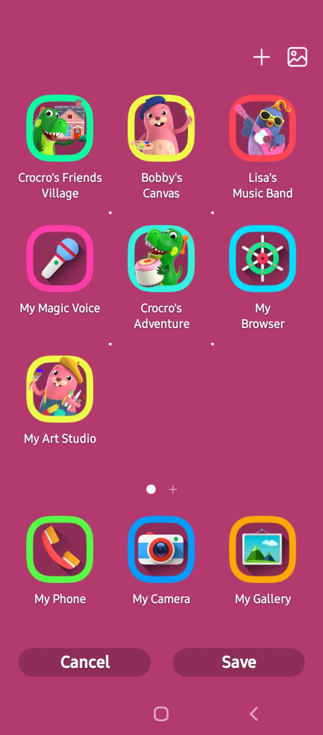 Wallpaper themes changed in Samsung Kids Mode
