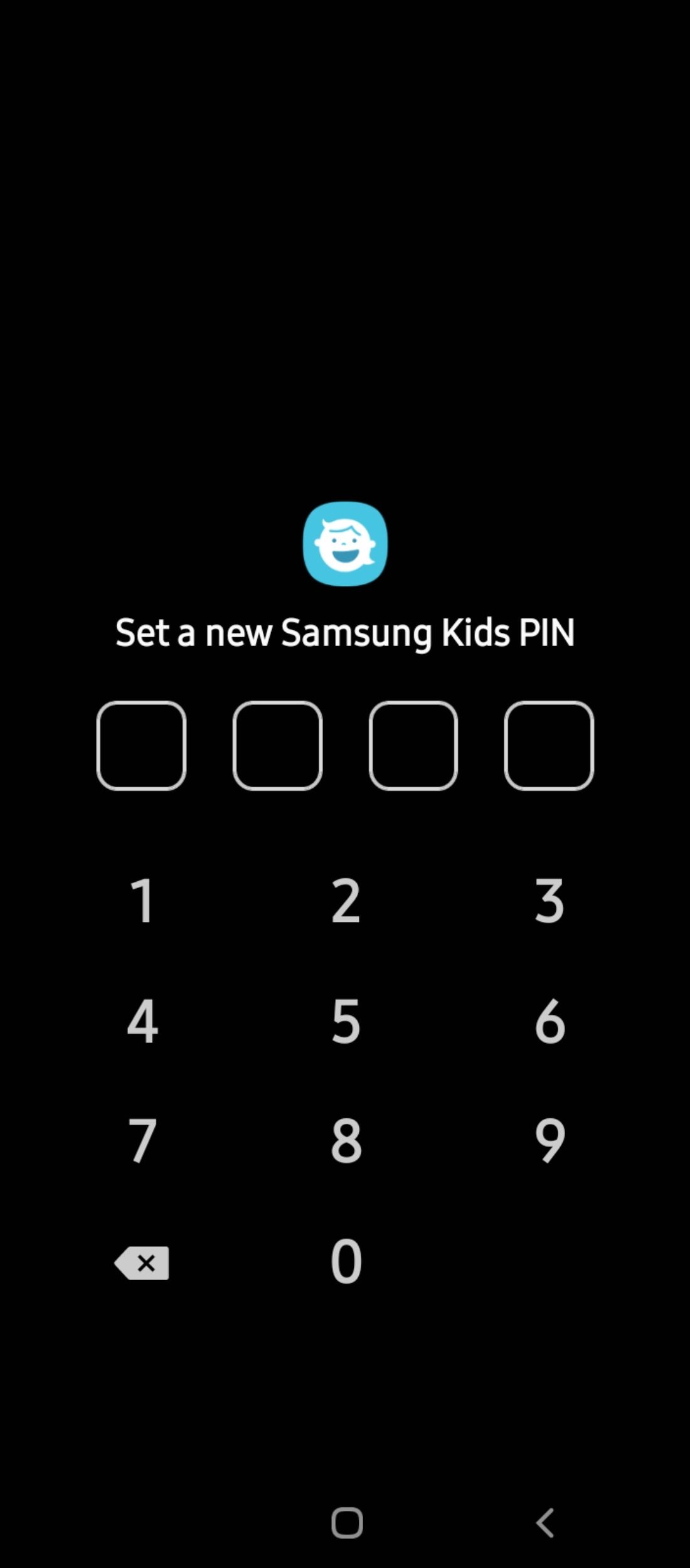 Set up user lock PIN in the Samsung Kids Mode