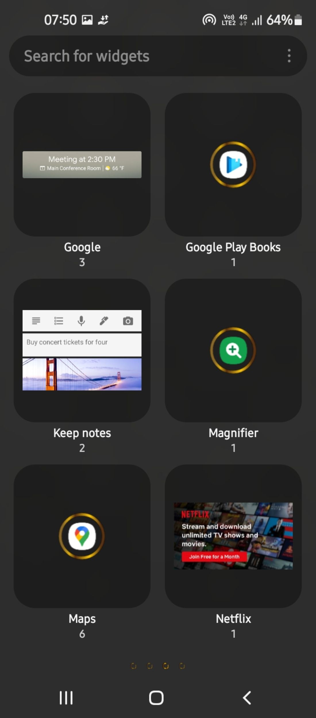 App shortcuts and widgets for frequently used apps