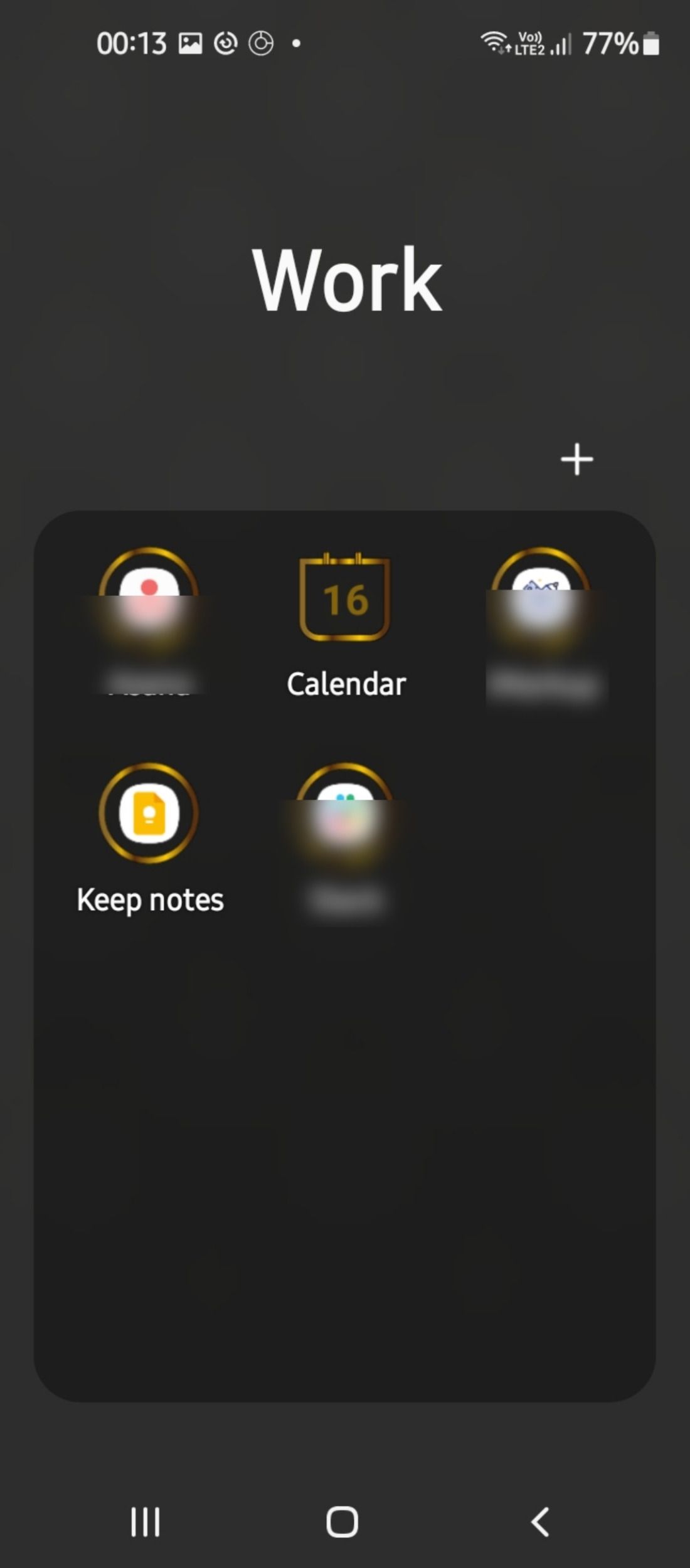 Organizaton of apps by verb-themed folders