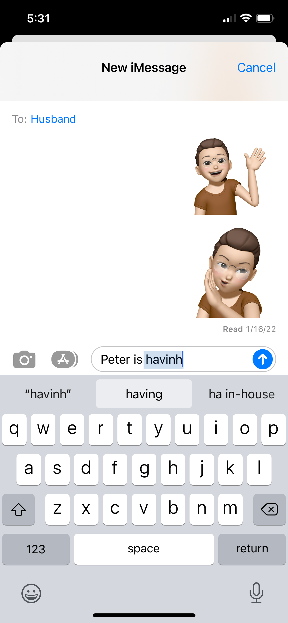 Autocorrect feature of iPhone