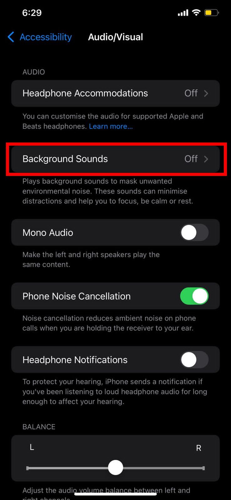 displaying Background Sounds in iPhone