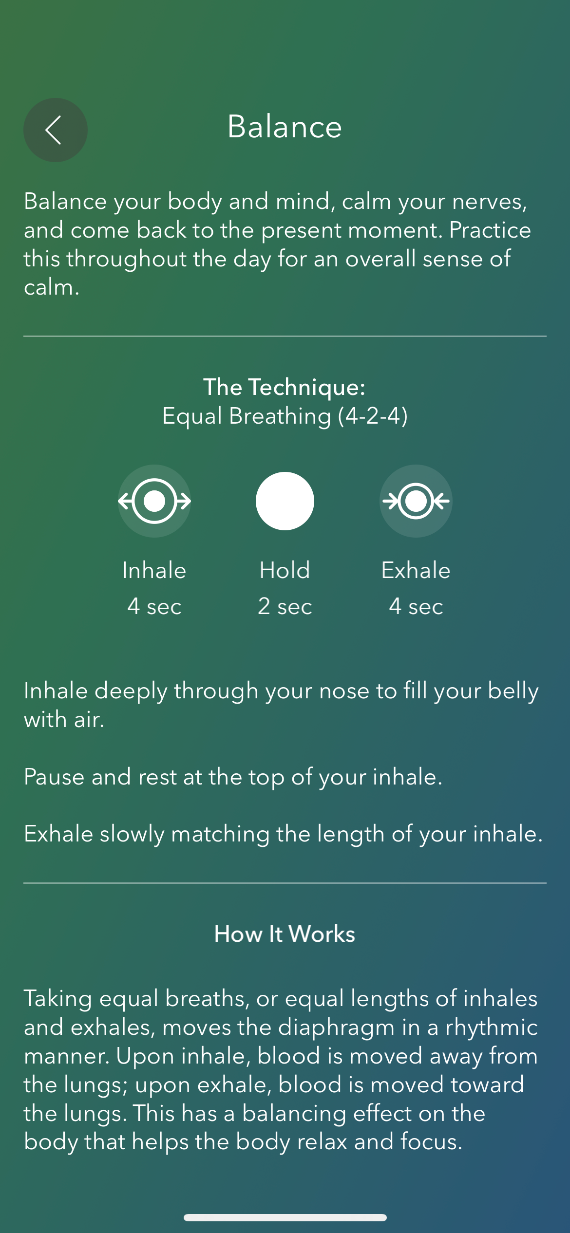 Balance Breathing Technique Sample